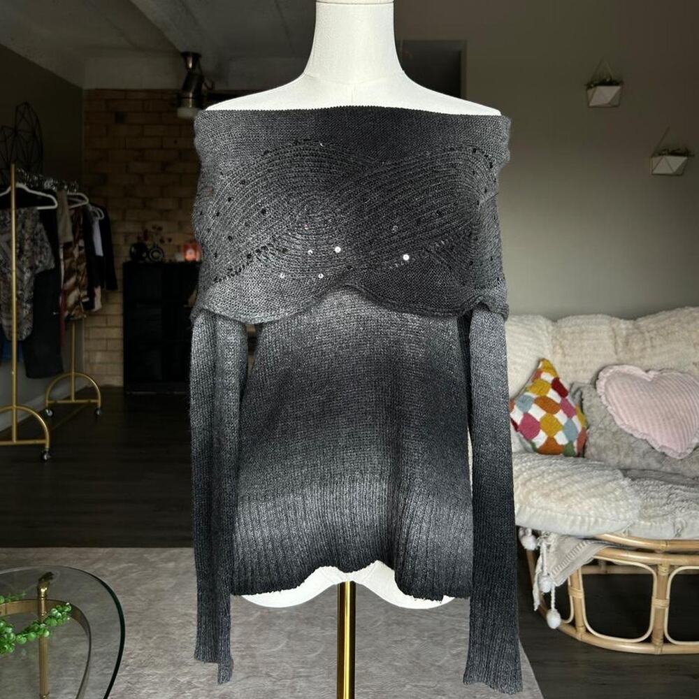 New york company black sequin sweater